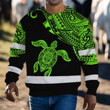 Hi Vis Long Sleeve Shirt Reflective Tapes Green Neon Turtle Hawaii Custom Name