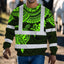 Green Turtle Flower Hi-Vis Long Sleeve Shirt