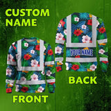 Hi Vis Long Sleeve Shirt Reflective Tapes Neon Pink Flowers Custom Name