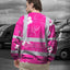 Pink Neon Flowers Hi-Vis Long Sleeve Shirt