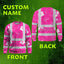 Pink Neon Flowers Hi-Vis Long Sleeve Shirt