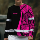 Hi Vis Long Sleeve Shirt Reflective Tapes Pink Neon Hawaii Custom Name