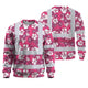 Pink Violet Flowers Hi-Vis Long Sleeve Shirt