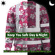 Pink Violet Flowers Hi-Vis Long Sleeve Shirt