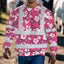 Pink Violet Flowers Hi-Vis Long Sleeve Shirt