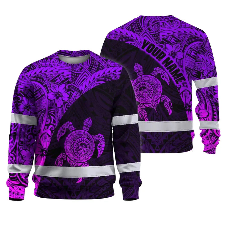 Violet Neon Turtle Hi-Vis Long Sleeve Shirt