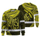 Yellow Neon Hawaii Octopus Custom Hi-Vis Long Sleeve Shirt