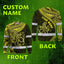Yellow Neon Hawaii Octopus Custom Hi-Vis Long Sleeve Shirt