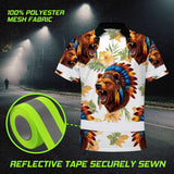 Hi Vis Polo Shirt Reflective Tapes Bear Native Custom Name Safety Workwear For Workers, Truckers, Operators