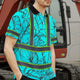 Blue Neon Flowers Hi-Vis Polo Shirt