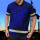 Blue Neon Hawaii Whale Custom Hi-Vis Polo Shirt