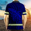 Blue Neon Hawaii Whale Custom Hi-Vis Polo Shirt