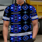 Hi Vis Polo Shirt Reflective Tapes Blue Violet Native Custom Name Safety Workwear For Workers, Truckers, Operators