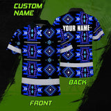 Hi Vis Polo Shirt Reflective Tapes Blue Violet Native Custom Name Safety Workwear For Workers, Truckers, Operators
