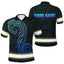 Gradient Blue Neon Hawaii Hi-Vis Polo Shirt