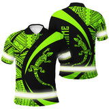 Hi Vis Polo Shirt Reflective Tapes Green Neon Hawaii