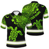 Hi Vis Polo Shirt Reflective Tapes Green Neon Turtle Hawaii Custom Name