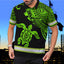 Green Neon Turtle Hawaii Hi-Vis Polo Shirt