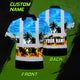 Light Blue Coconut Tree Hi-Vis Polo Shirt