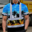 Light Blue Coconut Tree Hi-Vis Polo Shirt