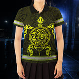 Hi Vis Polo Shirt Reflective Tapes Lime Neon Hawaii Turtle Custom Name