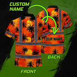 Hi Vis Polo Shirt Reflective Tapes Orange Neon Flowers Custom Name