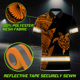 Hi Vis Polo Shirt Reflective Tapes Orange Neon Turtle Hawaii