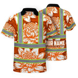 Hi Vis Polo Shirt Reflective Tapes Orange Neon White Protea Custom Name Safety Workwear For Workers, Truckers, Operators