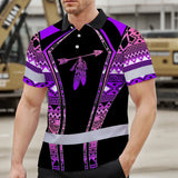 Hi Vis Polo Shirt Reflective Tapes Pink Violet Neon Native Custom Name Safety Workwear For Workers, Truckers, Operators
