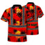 Red Neon Flowers Hi-Vis Polo Shirt