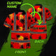 Red Neon Flowers Hi-Vis Polo Shirt