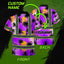 Violet Neon Flowers Hi-Vis Polo Shirt