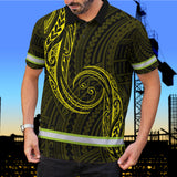 Hi Vis Polo Shirt Reflective Tapes Yellow Neon Hawaii Custom Name Safety