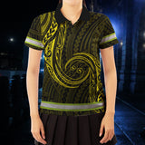 Hi Vis Polo Shirt Reflective Tapes Yellow Neon Hawaii Custom Name Safety