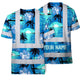 Blue Neon Flowers 4 Hi-Vis Work Shirt