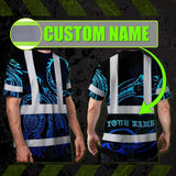 Hi Vis Shirt Reflective Tapes Gradient Turtle Hawaiian Polynesian Tribal Custom Name