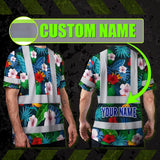 Hi Vis Shirt Reflective Tapes Neon Pink Flowers Custom Name