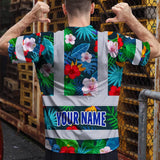 Hi Vis Shirt Reflective Tapes Neon Pink Flowers Custom Name