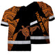 Hi Vis Shirt  Reflective Tapes Orange Neon Turtle Hawaii Hi-Vis Work Shirt