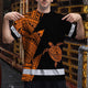 Hi Vis Shirt  Reflective Tapes Orange Neon Turtle Hawaii Hi-Vis Work Shirt
