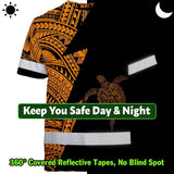 Hi Vis Shirt  Reflective Tapes Orange Neon Turtle Hawaii Custom Name