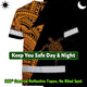 Hi Vis Shirt  Reflective Tapes Orange Neon Turtle Hawaii Hi-Vis Work Shirt