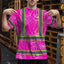 Pink Neon Flowers Hi-Vis Work Shirt