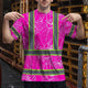 Pink Neon Flowers Hi-Vis Work Shirt