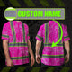 Pink Neon Flowers Hi-Vis Work Shirt