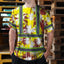 Yellow Neon Flowers Hi-Vis Work Shirt