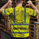 Yellow Neon Flowers Hi-Vis Work Shirt