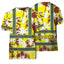 Yellow Neon Flowers Hi-Vis Work Shirt