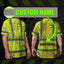 Yellow Neon Flowers Hi-Vis Work Shirt