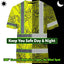 Yellow Neon Flowers Hi-Vis Work Shirt